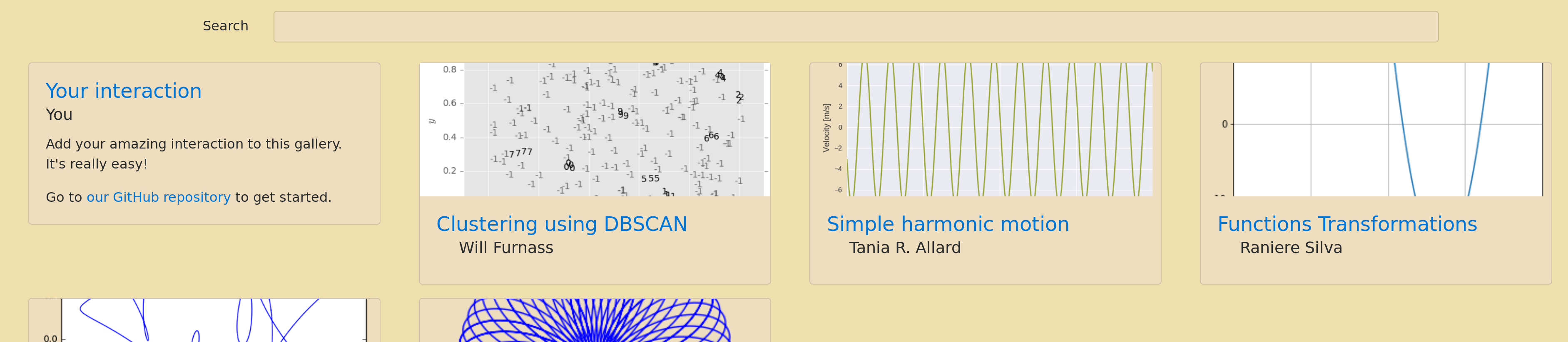 Jupyter Interactions Notebook gallery.